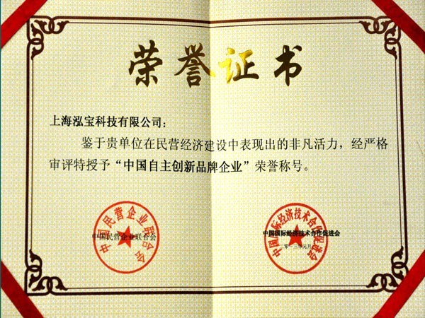 泓寶-2013中國自主創新品牌企業